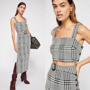 Free People 2 Houndstooth Set Skirt And Top